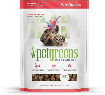 Pet Greens Treats Savory Salmon Semi-Moist Cat Treats 3 Ounce (Pack of 1)
