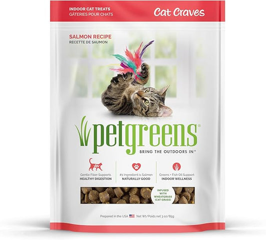 Pet Greens Treats Savory Salmon Semi-Moist Cat Treats 3 Ounce (Pack of 1)