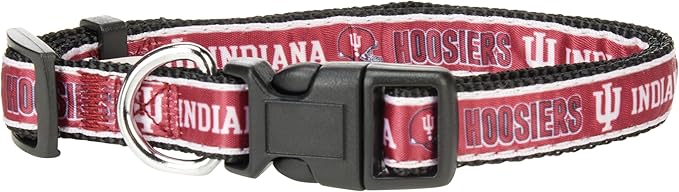 Pets First Collegiate PET Collar New Version Indiana Hoosiers Dog Collar, Size Medium. Best Sports Team Color for Dogs & Cats. A Shiny & Colorful Dog & Cat Collar Licensed by The NCAA