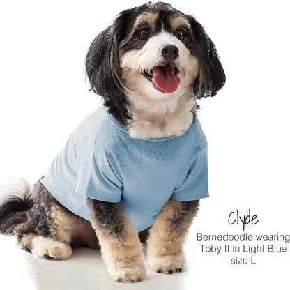 Pet Passion Toby II - The Perfect Tee, 3 Pack Short Sleeve Pet T-Shirt 100% Organic Cotton Tees Clothes for Small, Medium, Large Dogs, Navy Camo, X-Small (5-12 lbs)