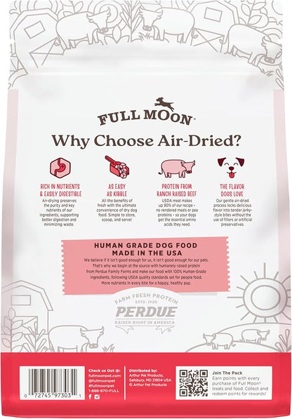 Full Moon Pure Protein Air Dried Dog Food Ranch Raised Beef Recipe 1lb
