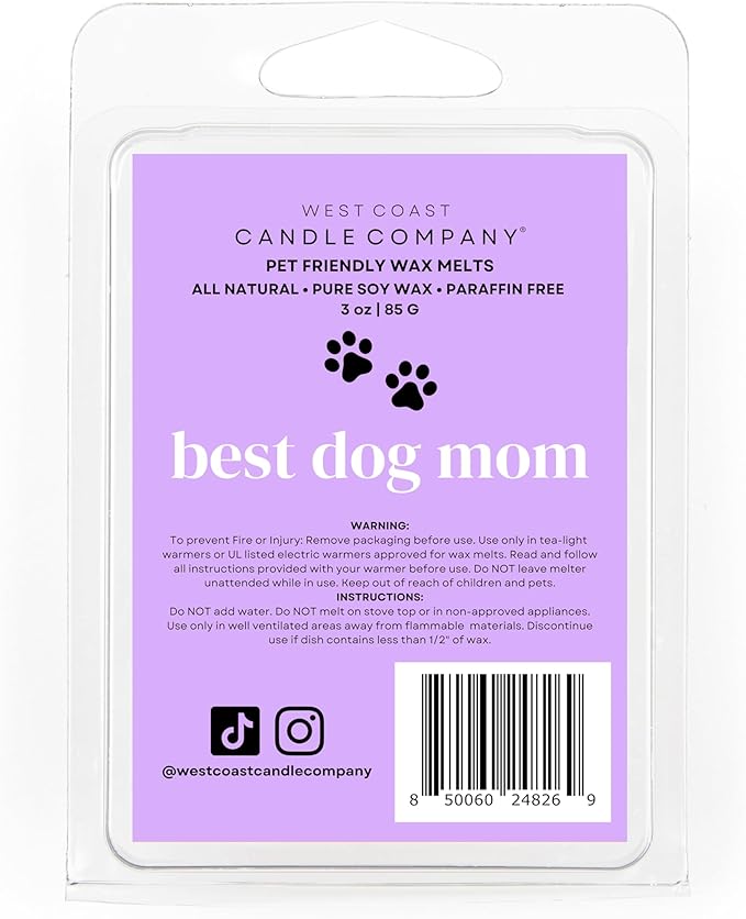 Pet Safe Wax Melts for Dogs | Non Toxic Soy Wax Melts | Natural, Paraffin-Free, Clean Burning | Odor Eliminating Wax Cubes | Best Dog Mom