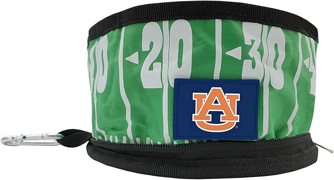 Pets First NCAA Auburn Tigers Collapsible Dog Travel Bowl Set, 2 Pack Food & Water Bowls for Dogs, Best Portable & Lightweight Leak-Proof Dog Bowls for Travel