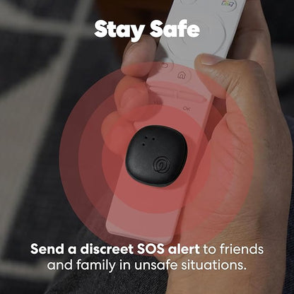 Life360 Tile Sticker - Small Bluetooth Tracker, Remote Finder and Item Locator for Bikes, Glasses and More. Both iOS and Android Compatible. Phone Finder. 2-Pack (Black)