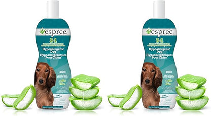Espree Hypoallergenic Dog Shampoo & Conditioner, Tearless Formula with Aloe Vera, Sulfate-Free, Paraben-Free, Harsh Chemical and Dye-Free, Safe for Sensitive Skin, 20oz (Pack of 2)