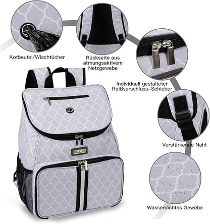 BAGLHER丨Dog Travel Bag, Airline Approved Pet Supplies Backpack, Dog Travel Backpack with 2 Silicone Collapsible Bowls and 2 Food Baskets