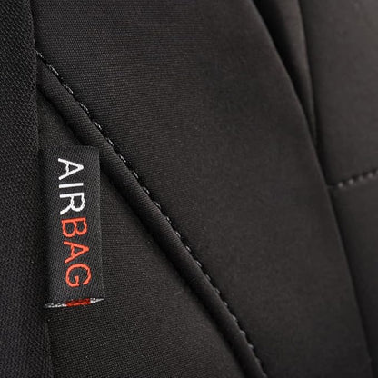 CAR PASS Neoprene EVA Waterproof car seat Covers Front Seats Only, Universal fit for SUV Vehicles Automotive with 5mm Composite EVA Inside,Airbag Compatible (Two Seats, Black and Black)