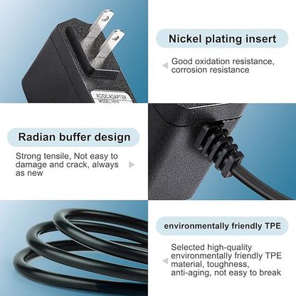 Litter Robot Power Cord Compatible with Litter Robot 2 3, 4 Open Air Self Cleaning Cat Litter Box,Litter Robot Power Supply Replacement Self-Cleaning Cat Litter Boxes,15V dc Adapter Universal- 6.6FT