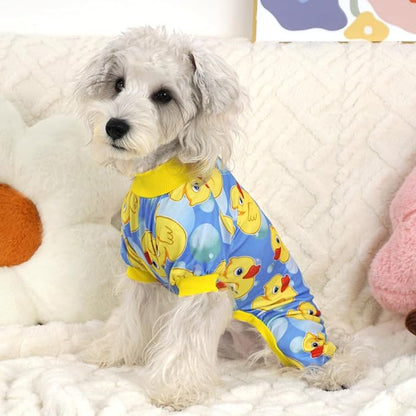 XPUDAC Dog Pajamas for Small Medium Dogs, Strechy Soft Dog Clothes for Dogs Girl Boy Pet Jumpsuit, Cat Onesie-M
