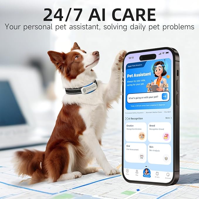 Next-Gen GPS Dog Tracker + 36-Month Plan | Real-Time Location & Escape Alerts | Health Monitoring | Waterproof | iOS & Android Compatible | for Dogs 35lbs+
