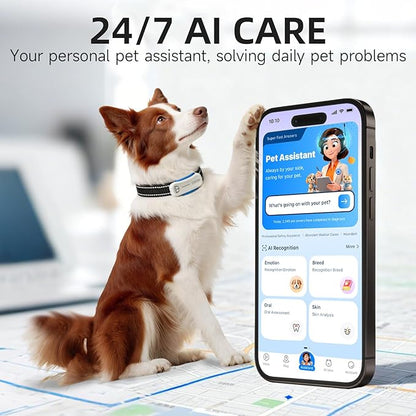 Next-Gen GPS Dog Tracker + 36-Month Plan | Real-Time Location & Escape Alerts | Health Monitoring | Waterproof | iOS & Android Compatible | for Dogs 35lbs+