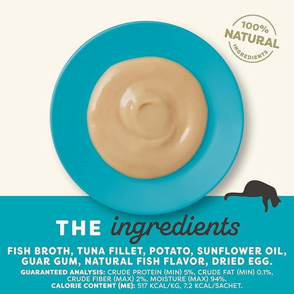 Applaws Lickable Cat Treats, Natural Grain-Free Purée, Made with Limited and Natural Ingredients, No Artificial Additives, Tuna Squeeze Up Cat Treats (60 x 0.5 oz Sachets)