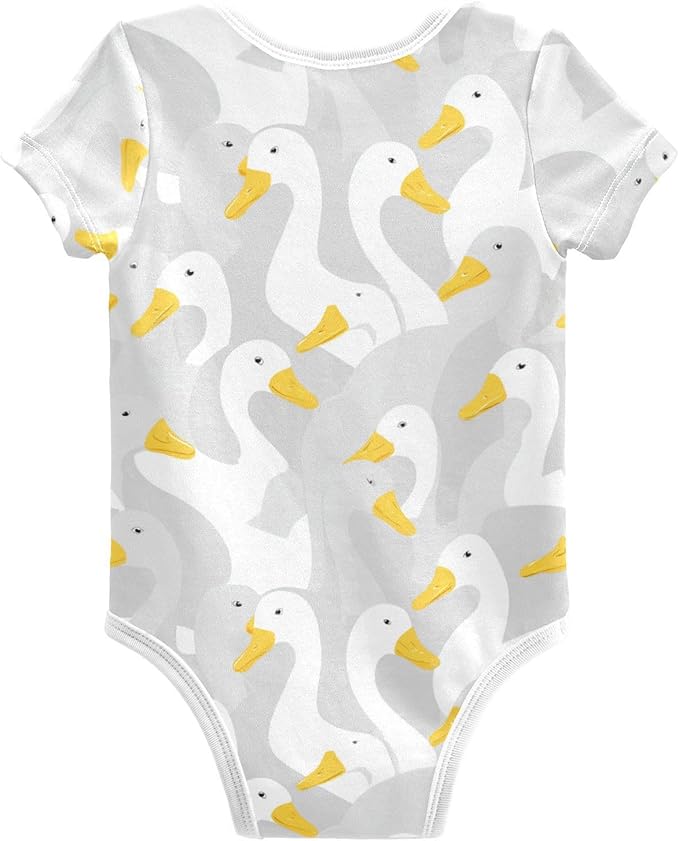 Bright Emotions Raccoons Baby Short Sleeve Bodysuits Romper Unisex Infant Outfit Wrapping Clothes for Boy Girl kids 3M