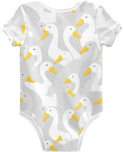 Bright Emotions Raccoons Baby Short Sleeve Bodysuits Romper Unisex Infant Outfit Wrapping Clothes for Boy Girl kids 3M