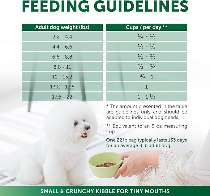 Nature's Protection Grain Free Dry Dog Food for Small Breed - High Protein Tear Stain Formula - Small Kibble for Adult Dogs with Light Fur (Superior Care - Herring, 22 lb)