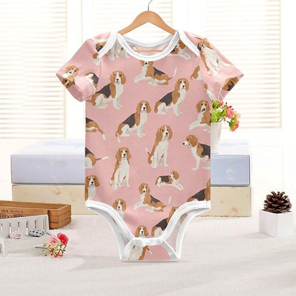 Bright Emotions Raccoons Baby Short Sleeve Bodysuits Romper Unisex Infant Outfit Wrapping Clothes for Boy Girl kids 3M