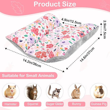 Rabbit Bed 15"X14"Thickened and Soft Bunny Bed Washable Cuddle Cushion Plush Mat Double-Sided Plush Small Pet Flop Mat Cotton Pillow for Rabbit