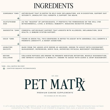 Move Joint Health Dog Supplement with Bovine Collagen - Sooth Pain from Inflammation and Support Dog's Immune System with Antioxidants (Large/X-Large Breed)