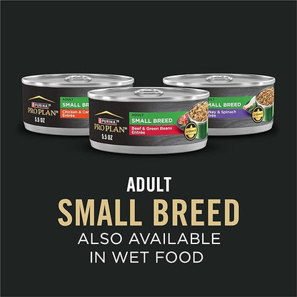 Purina Pro Plan Small Breed Dry Dog Food, Shredded Blend Beef and Rice Formula with Guaranteed Live Probiotics - 18 lb. Bag