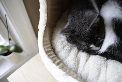 Best Pet Supplies Cat Bed for Indoor Cat, Domed Tent House with Removable Pillow, Covered Cat Cave for Small Dog, Puppies and All Breeds of Cats - Gray, 17 x 15 x H:14"