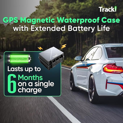 Tracki Waterproof Magnetic Mini Box and 3500mAh Battery Extender - Compatible with Tracki Universal GPS Tracker for Vehicles