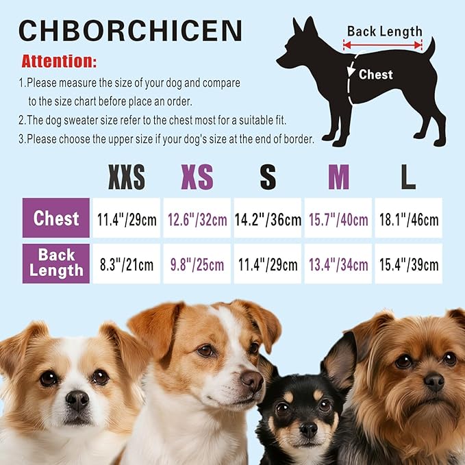 CHBORCHICEN Pet Dog Sweaters Classic Knitwear Turtleneck Winter Warm Puppy Clothing Cute Strawberry and Heart Doggie Sweater (Red1, Large)