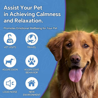 WEALLIN Hemp Oil for Dogs and Cats - Omega-3, 6, 9 Rich Organic Extract - Eases Pet Anxiety, Pain, Skin & Coat Health - Stress Relief, Hip & Joint Support - Calming Treats (4 Pack)
