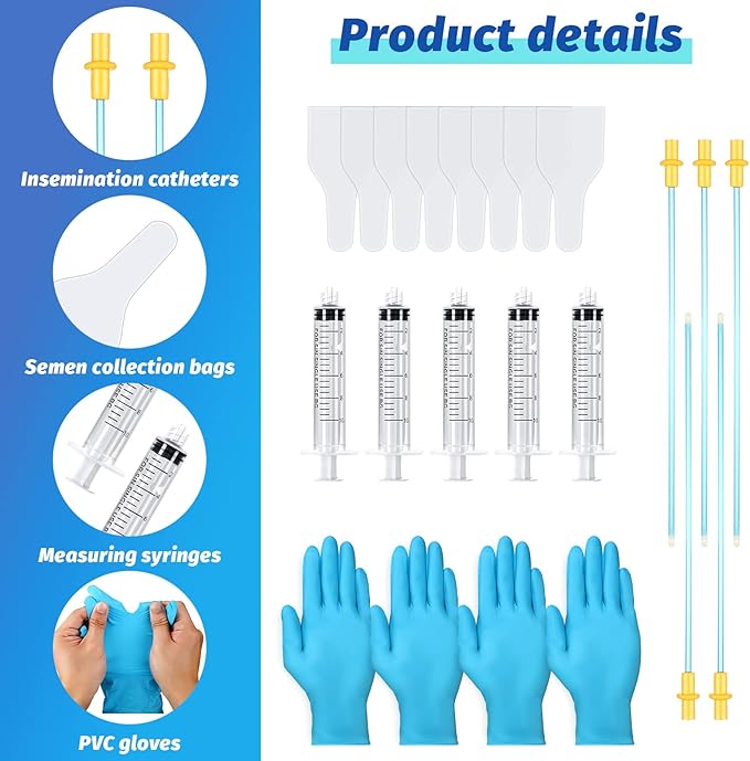 Weewooday 15 Set AI Artificial Insemination Dog Breeding Kit Canine Breeding Kit Dog Semen Collection Bag Disposable Artificial Insemination Pet Supplies(20 cm,Blue)