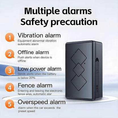 Mini GPS Tracker for Vehicles - Tracker Device for Vehicles No Subscription No Monthly Fee Car Tracker Device Hidden Magnetic Real-Time Tracking GPS Tracker for Cars Kids Dogs