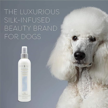 BioSilk for Dogs Silk Therapy Deep Moisture Waterless Shampoo Spray - Waterless Dog Shampoo Spray for All Dogs and Puppies - 8 Fl Ounces, Pack of 2