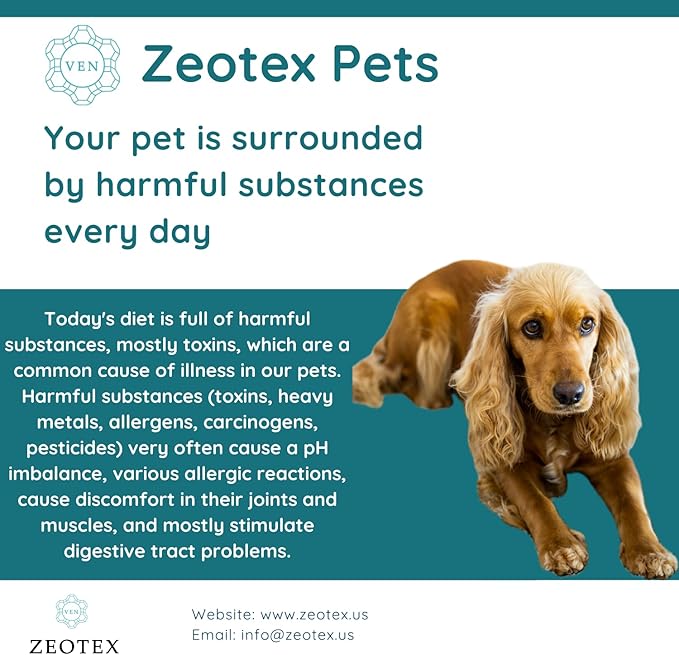 Zeolite Powder 100% Natural Food Supplement for Immunity & Detox, Digestive Health, Joint Health Supplement Powder, Liver Detox, Enhance Pet Health w/Easy-to-Use Pet Supplements, 120g/4.23 oz.