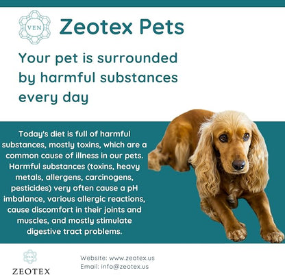 Zeolite Powder 100% Natural Food Supplement for Immunity & Detox, Digestive Health, Joint Health Supplement Powder, Liver Detox, Enhance Pet Health w/Easy-to-Use Pet Supplements, 120g/4.23 oz.