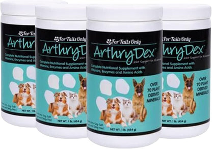 YOUNGEVITY Arthrydex Complete Nutritional Supplement | Vitamins Probiotics Enzymes | Pets Healthy Bones -1 lb Canister (Pack of 4)