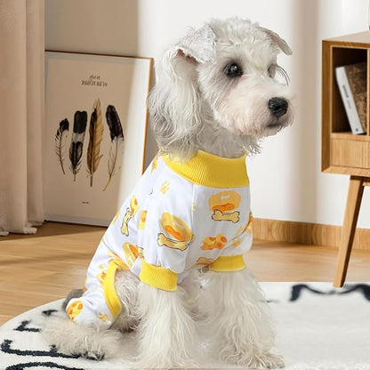 XPUDAC 4 Pack Dog Pajamas for Small Dogs, Puppy Clothes for Boy Girl Strechy Soft Pet Jumpsuit, Cat Onesie-2X-Large