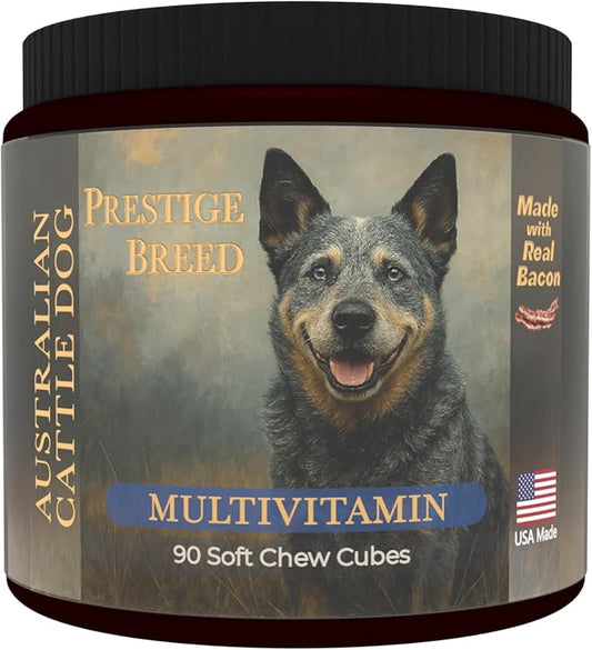 Australian Cattle Dog Multivitamins, 90 Count, Made in the USA with Real Bacon
