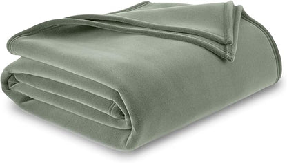 Vellux Original Queen Blanket - Soft Nylon Insulated Blanket for Bed Couch - Lightweight Machine Washable All Season - Pet Friendly Durable Wont Pill or Lint - 90x90 – Sage Green