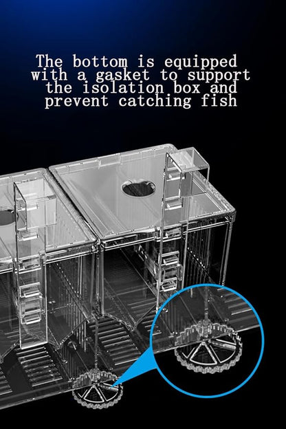Aquarium Breeder Box, Acrylic Aquarium Breeder Box, Isolation Hatchery Feeding Boxes for Small Fish Fry Hatchery