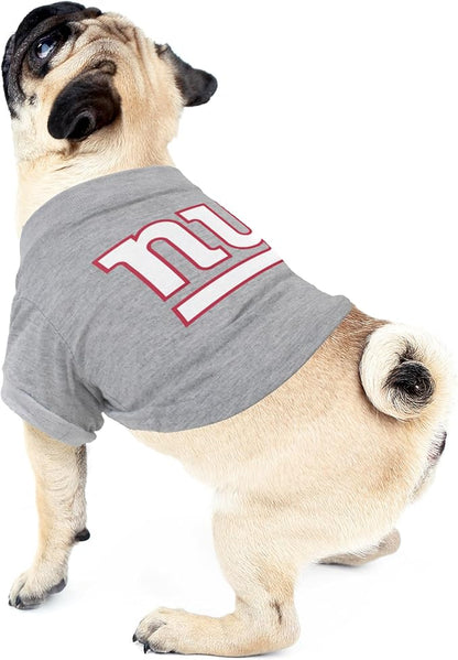 Littlearth NFL New York Giants Pet T-Shirt, Team Color, Medium