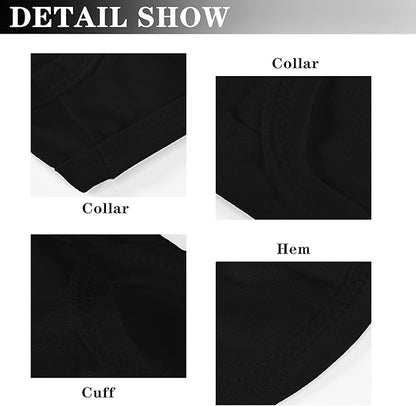 2 Pack Solid Color Dog Shirts - Lightweight, Quick Dry, Breathable Pet T-Shirts for Small to Large Dogs - Stretchy, Durable, Ideal for All Seasons and Holidays.Black White S