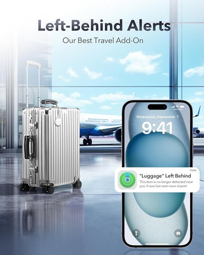 Air Tracker Tags-4 Pack for Apple Find My (iOS Only), Official MFi Certified, Mini Bluetooth Key Finder Locator with Sound, Smart Luggage Tracker for iPhone, Suitcases, Backpack, Wallet, Bike