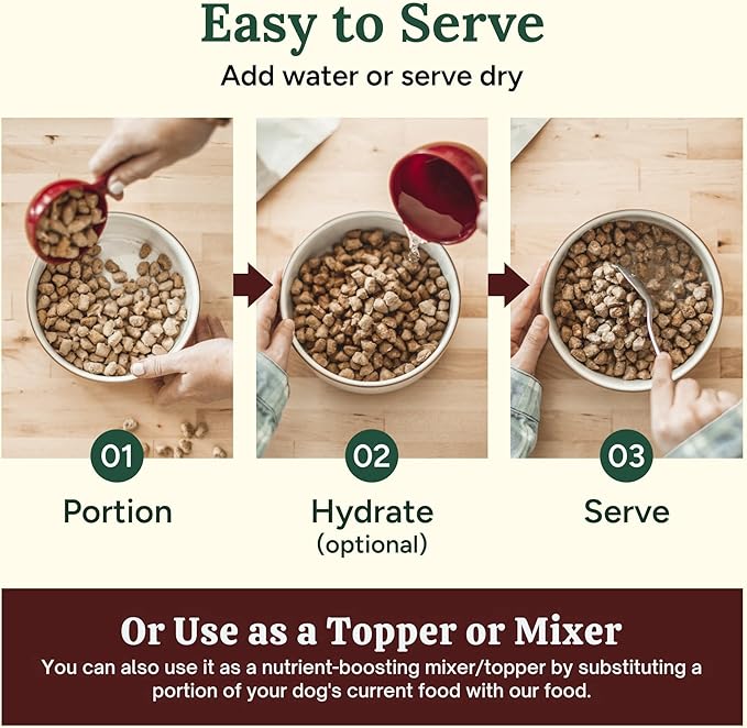 360 Pet Nutrition Freeze-Dried Raw Dog Food – Chicken Recipe with Liver & Organs, High Protein, Omega-3s, Fruits, Veggies & Superfoods, Grain-Free, No Fillers, 1 lb – Made in USA