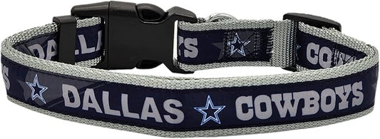 Pets First NFL Dallas Cowboys Licensed PET COLLAR, Small - Heavy-Duty, Strong, and Durable Dog Collar. Available in 31 Football Teams and 4 Sizes