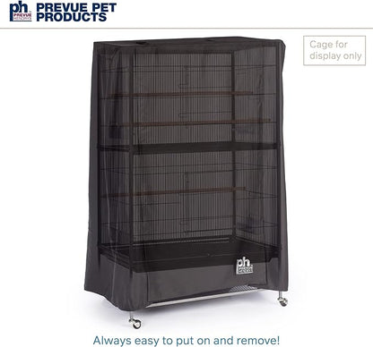 Prevue Pet Products Extra Large Bird Cage Cover - Good Night Cage Cover, Bird Accessories, Blocks Light, Breathable Nylon Fabric, Fits a Variety of Cage Sizes - Black, Size Large