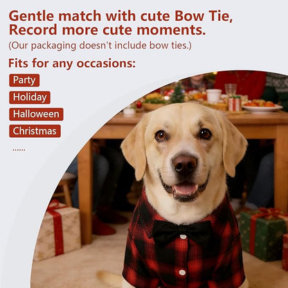 Koneseve Dog Shirt, Pet Plaid Clothes Shirt T-Shirt, Sweater Bottoming Shirt for Small Dog Cat Puppy Grid Adorable Wearing Stylish Cozy Halloween,Christmas Costumes (Red;XS/Extra Small)