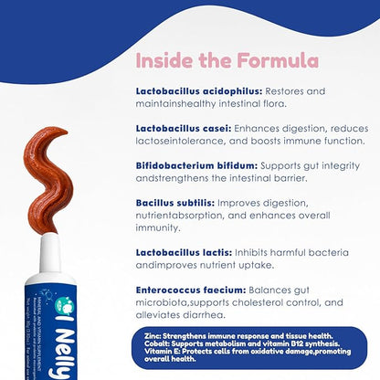 Ruminant Probiotic Paste 80CC for Cattle, Goats & Livestock – Prebiotic + Probiotic 6 Strains 8B CFU, Vitamin E & Minerals – Digestive, Rumen & Immune Support, Calving