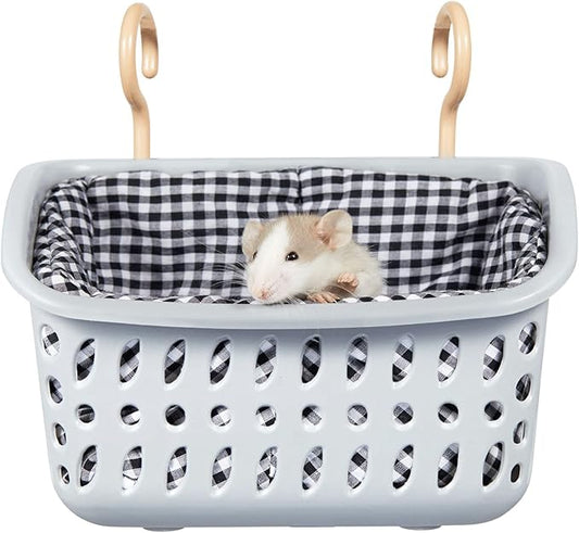 JWShang Small Rat Hammocks for Cage Chew Proof, Rat Warm Bed, Small Animal Hanging Hammock, Rat Cage Accessories for Small Animals Rat, Mouse, Guinea Pig, Chinchilla, Sugar Glider, Ferret