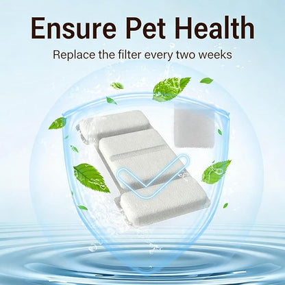 8 Filter Cartridges + 4 Filter Pads for Pawdrate Dog Water Fountain