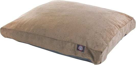 Majestic Pet Shredded Memory Foam Dog Bed Large with Removable Washable Cover – Rectangle Orthopedic Dog Bed–Durable Dog Crate Bed-Flat Dog Bed for Senior Dogs - (44x36) L - Villa - Pearl