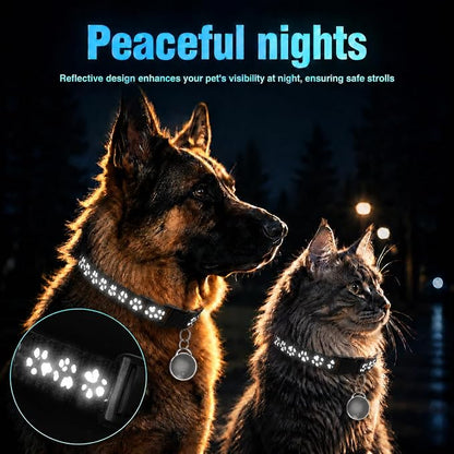 GPS Tracker for Dogs/Cats, Real-Time Tractive GPS Dog Tracker Device | Dog/Cat Tracker Pet Location Tracking with Collar, No Monthly Fee/No SIM Card, Works for iOS Find My, IP68 Waterproof