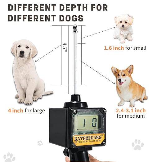 Dog Ovulation Detector Automatic Dog Ovulation Tester for Canine Breeder Tester Dogs Breeding Tool for Veterinary Mating Pregnancy Planning with Detailed Instructions Carry Case